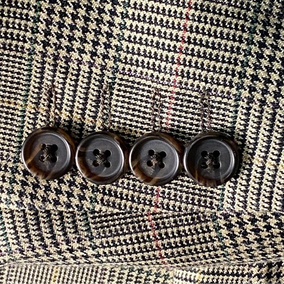 Ralph Ralph Lauren Blazer 44L Wool Silk Blend 2 Button Sports Coat Houndstooth - Picture 4 of 11